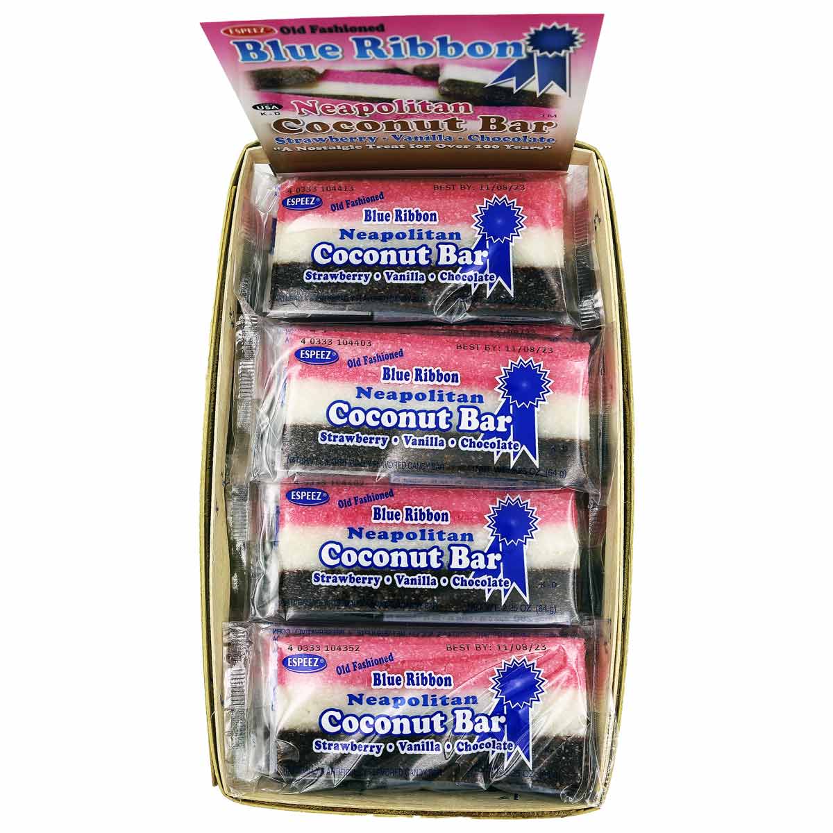 Neapolitan Coconut Bars - Way Way Store - Saco, Maine